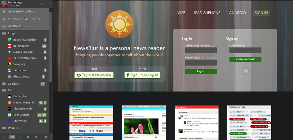 NewsBlur Screenshot 1