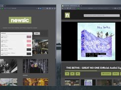 Start page and playlist view