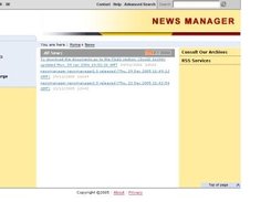 Newsmanager Homepage view