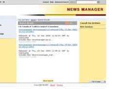 Newsmanager search results view