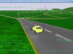 car riding on road network