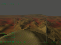view of terrain-rendering module alone, with light texturing