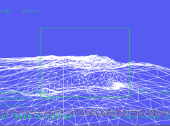 view of terrain-rendering module alone, wireframe visualization