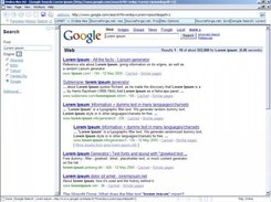 Searching for "Lorem Ipsum" in Google using Nex.