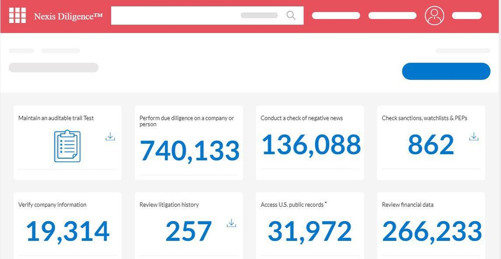 Nexis Diligence Screenshot 1