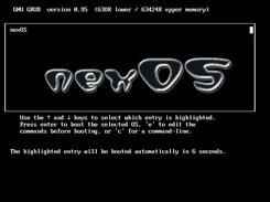 bootmenu screen (using GRUB)