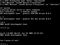 nexOS builtin shell command 'ver'