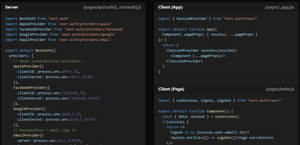 NextAuth.js Screenshot 1