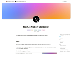 Next.js Notion Starter Kit Screenshot 1