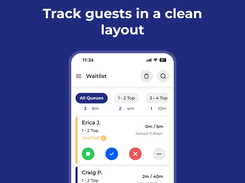 Track guests in a clean layout