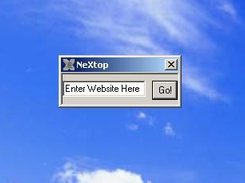 NeXtop running under Windows XP with a Windows Classic theme