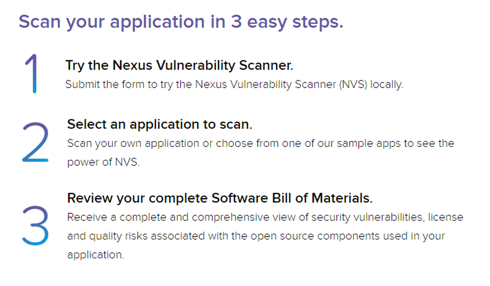 Sonatype Vulnerability Scanner Screenshot 1