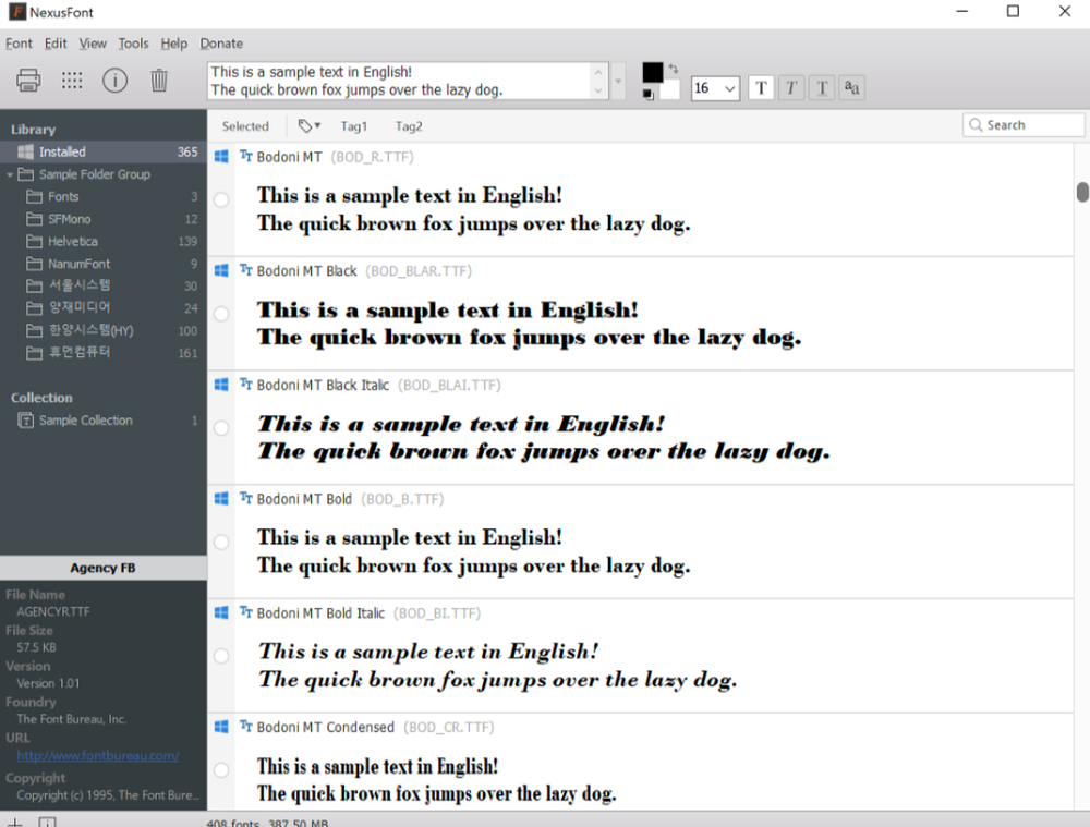 NexusFont Screenshot 1