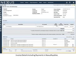 Invoice Details Including Payments in NexusPayables