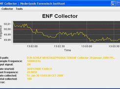A Live view when collecting ENF Data