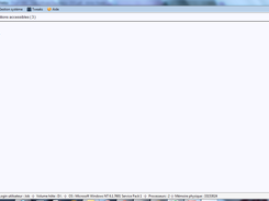 First interface of application : Listing of connected drives