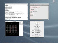 ngspice running on MacOSX (nedit is the external editor)