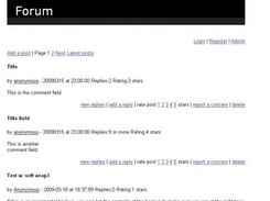 Default forum screen