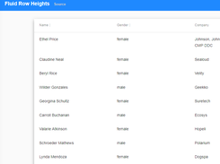 ngx-datatable Screenshot 1