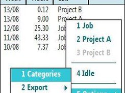 Accumulated view (per week) and export/import functions