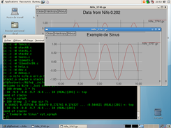 Exemple 2 with xgraph under Linux Debian