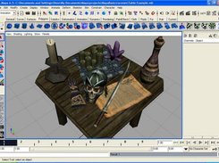 Maya - Several Misc objects imported and arranged on a table