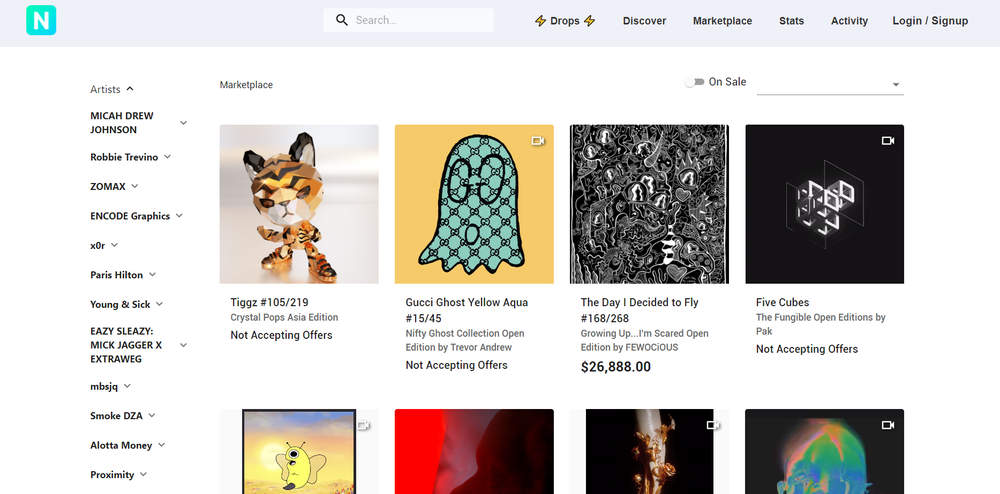 Nifty Gateway Screenshot 1