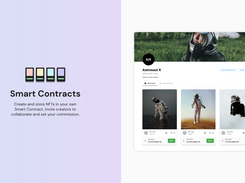 Create and store NFTs in your own Smart Contract, invite creators to collaborate and set your commission.