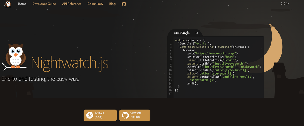 Nightwatch.js Screenshot 1