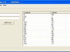The main screen of the application