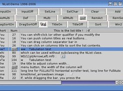 NList Demo screenshot