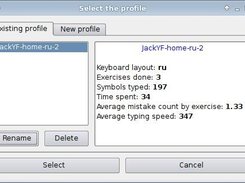 nlkt - selecting the user profile