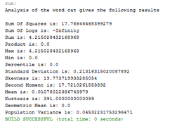 single word analysis