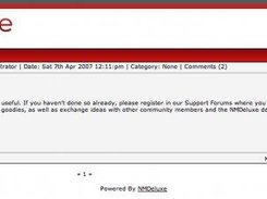 NMDeluxe with the "Bloggy" Theme Running.