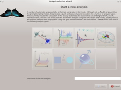 The analysis section in the GUI