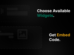 Choose Available Widgets and Get Embed Code