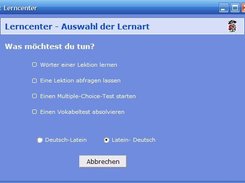 Das  Lerncenter: Alle Lernoptionen auf einen Blick