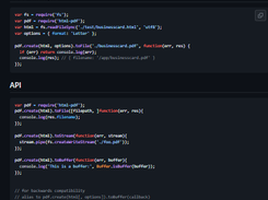 node-html-pdf Screenshot 1