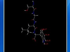 noemol image 3 - 1D nOe values displayed on peptide H atoms.