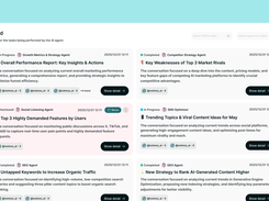 Feed: Act as the manager for your autonomous team. Review generated results, approve executions with a click, and oversee the status of tasks handled by your agents in one place.