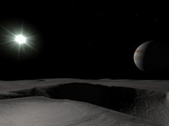 Skybox for a test map showing the surface of Ganymed