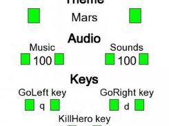 Settings menu