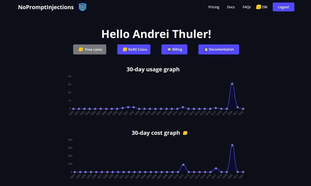 NoPromptInjections Screenshot 1