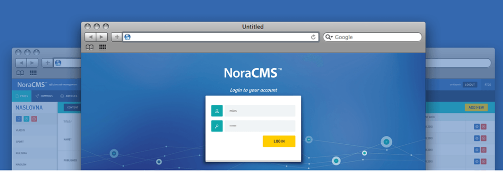 Nora CMS Screenshot 1