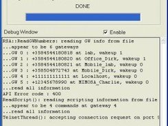 NORS Middleware window at application server