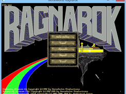 Startup screen and menu