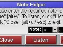 Note Helper's main Graphical User Interface.