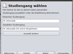 Assistent zum Anlegen eines neuen Datensatzes