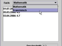 Notenverwaltung Mainscreen