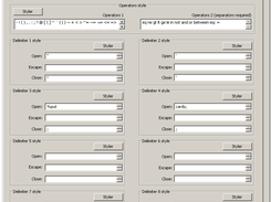 Operator and Delimitors Tab